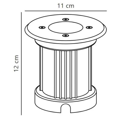 Nordlux - Vanjska rasvjeta za kućni prilaz PATO 1xGU10/35W/230V IP65 mat krom okrugli