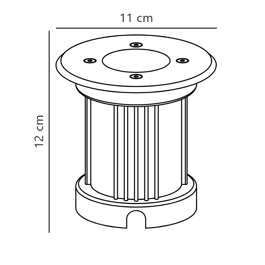 Nordlux - Vanjska rasvjeta za kućni prilaz PATO 1xGU10/35W/230V IP65 mat krom okrugli