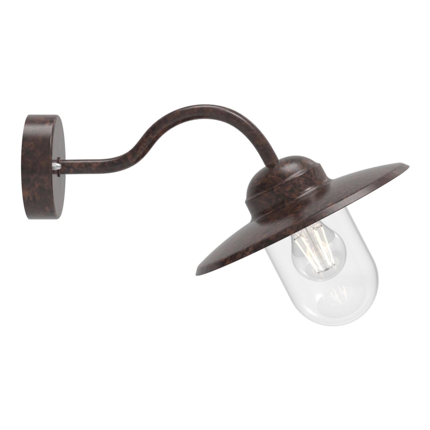 Nordlux - Vanjska zidna lampa LUXEMBOURG 1xE27/60W/230V IP54 smeđa/patina