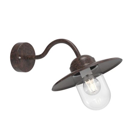 Nordlux - Vanjska zidna lampa LUXEMBOURG 1xE27/60W/230V IP54 smeđa/patina