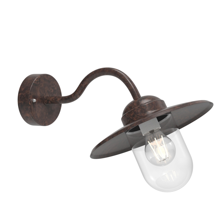 Nordlux - Vanjska zidna lampa LUXEMBOURG 1xE27/60W/230V IP54 smeđa/patina