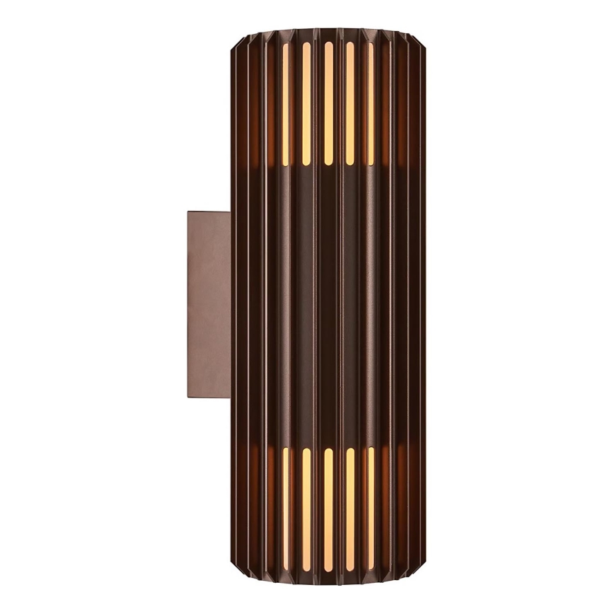 Nordlux - Vanjska zidna svjetiljka ALUDRA 2xE27/15W/230V IP54 smeđa