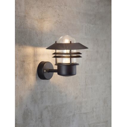 Nordlux - Vanjska zidna svjetiljka BLOKHUS 1xE27/60W/230V IP54 crna