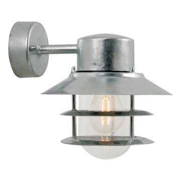 Nordlux - Vanjska zidna svjetiljka BLOKHUS 1xE27/60W/230V IP54 srebrna