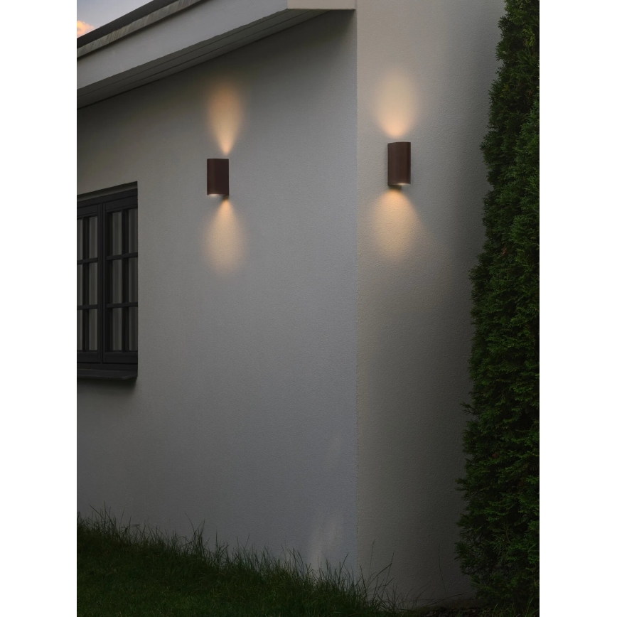 Nordlux - Vanjska zidna svjetiljka DION 2xGU10/25W/230V IP44 boja hrđe