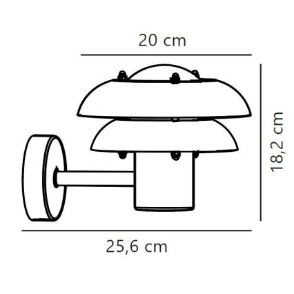 Nordlux - Vanjska zidna svjetiljka KURNOS 1xE14/12W/230V IP54 crna