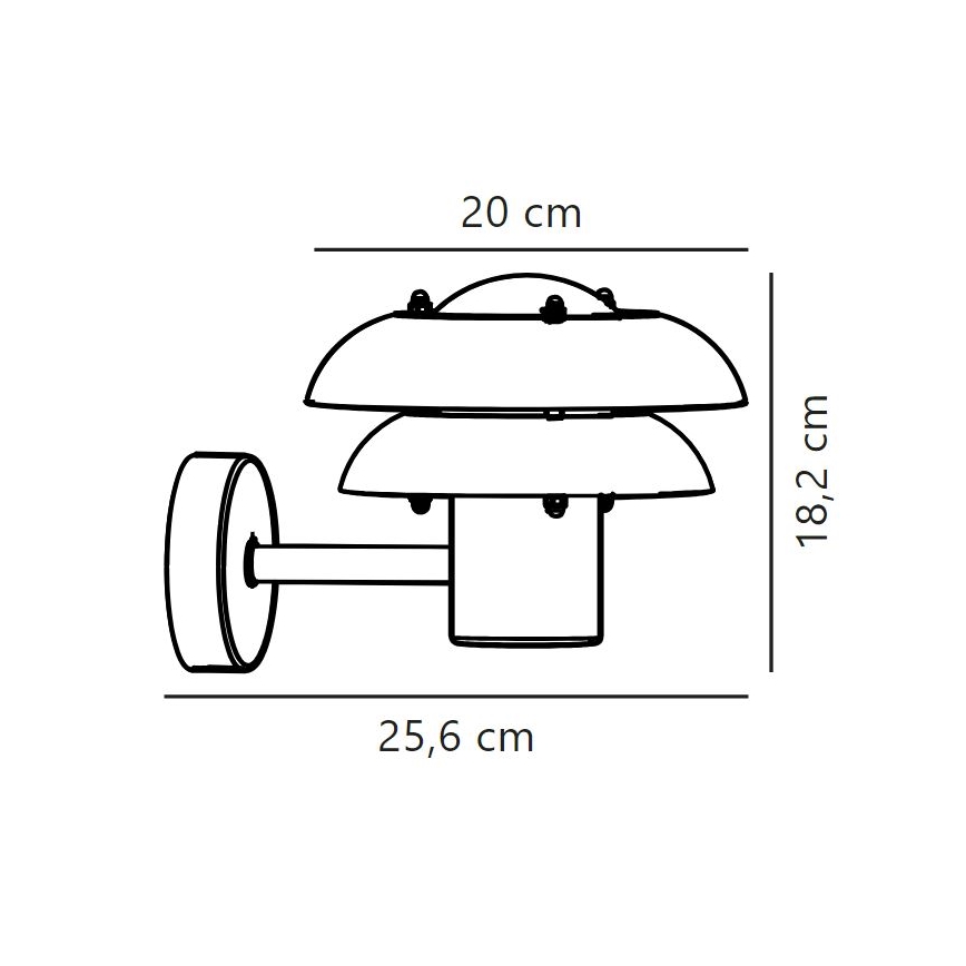 Nordlux - Vanjska zidna svjetiljka KURNOS 1xE14/12W/230V IP54 crna