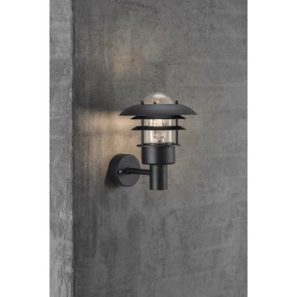 Nordlux - Vanjska zidna svjetiljka LONSTRUP 1xE27/60W/230V IP44 crna