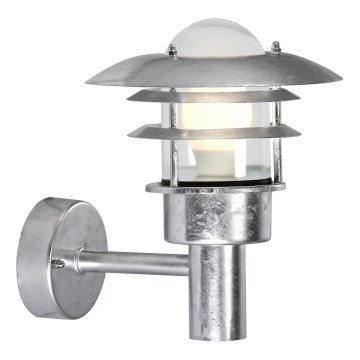 Nordlux - Vanjska zidna svjetiljka LONSTRUP 1xE27/60W/230V IP44 srebrna