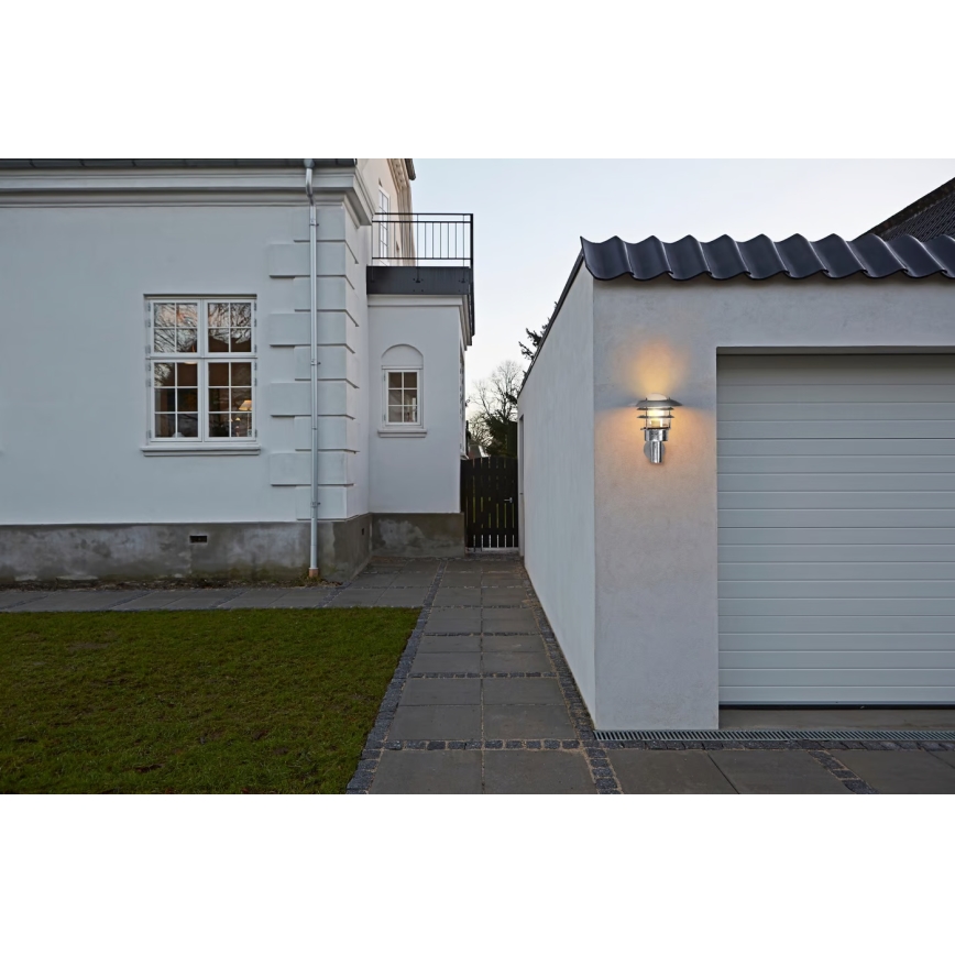 Nordlux - Vanjska zidna svjetiljka LONSTRUP 1xE27/60W/230V IP44 srebrna