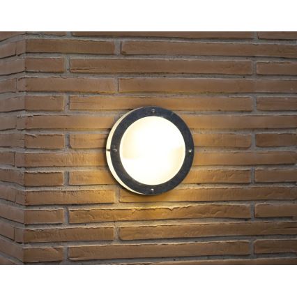 Nordlux - Vanjska zidna svjetiljka MALTA 1xE27/60W/230V srebrna