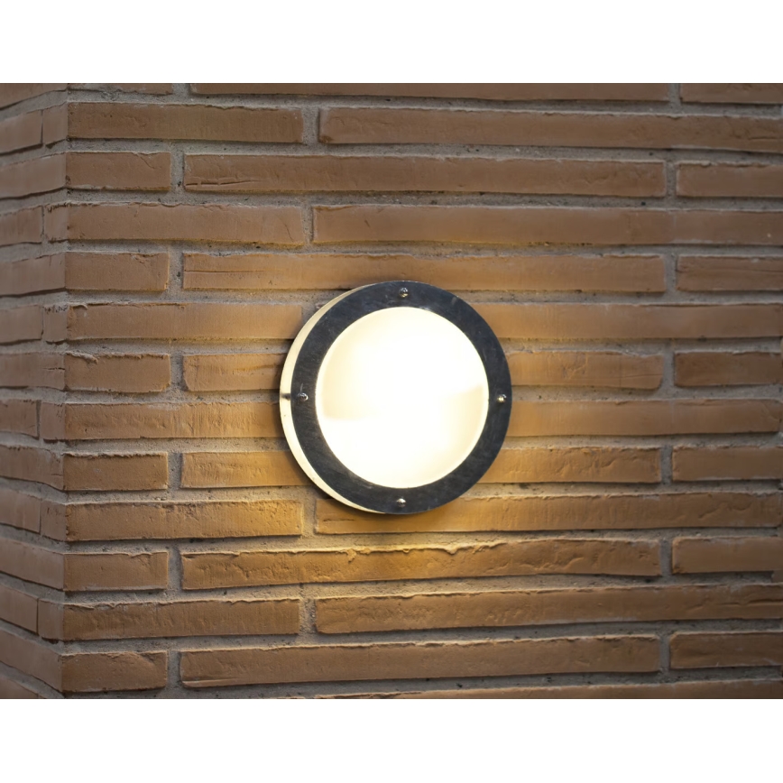 Nordlux - Vanjska zidna svjetiljka MALTA 1xE27/60W/230V srebrna
