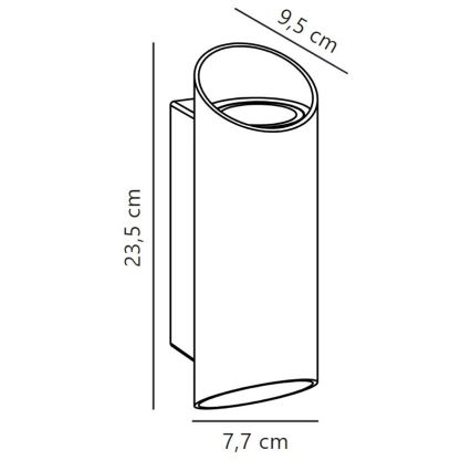 Nordlux - Vanjska zidna svjetiljka NICO 2xGU10/35W/230V IP54 antracit