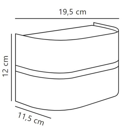 Nordlux - Vanjska zidna svjetiljka SIBELIS 1xE27/10W/230V IP44 smeđa
