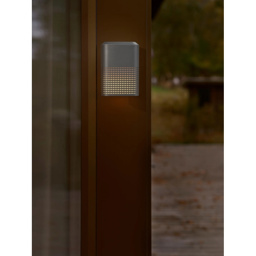 Nordlux - Vanjska zidna svjetiljka SIDARA 1xE27/15W/230V IP54 antracitna