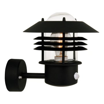 Nordlux - Vanjska zidna svjetiljka VEJERS sa senzorom, 1xE27/60W/230V, IP54, srebrna