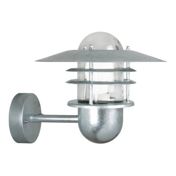 Nordlux - Vanjsko zidno svjetlo AGGER 1xE27/60W/230V IP54 srebrno