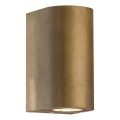 Nordlux - Vanjsko zidno svjetlo CANTO 2xGU10/28W/230V IP44 mesing