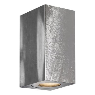 Nordlux - Vanjsko zidno svjetlo CANTO 2xGU10/28W/230V IP44 srebrno