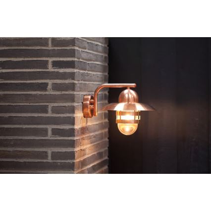 Nordlux - Vanjsko zidno svjetlo NIBE 1xE27/60W/230V IP54 bakreno
