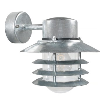 Nordlux - Vanjsko zidno svjetlo VEJERS 1xE27/60W/230V IP54 srebrno