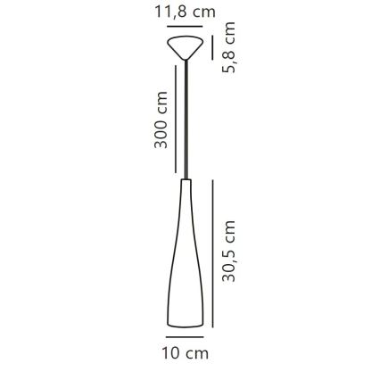 Nordlux - Viseća svjetiljka EMBLA na sajli 1xE27/40W/230V dimljena/crna
