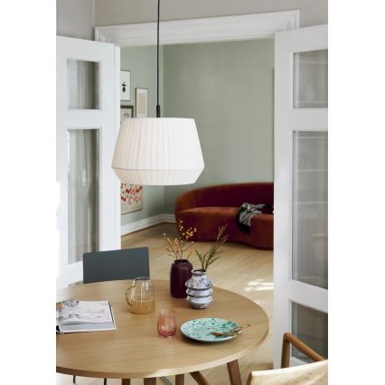 Nordlux - Viseća svjetiljka na sajli DICTE 1xE27/60W/230V Ø 40 cm bijela
