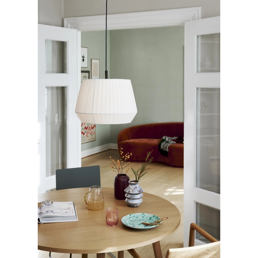 Nordlux - Viseća svjetiljka na sajli DICTE 1xE27/60W/230V Ø 40 cm bijela