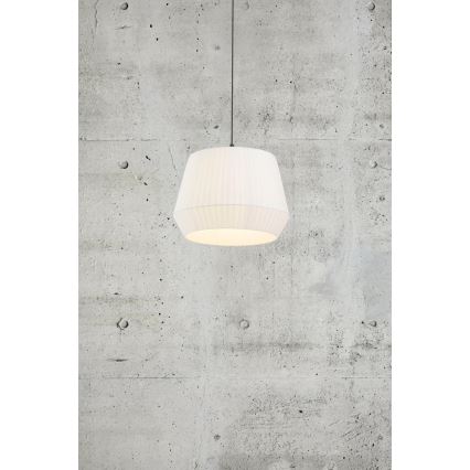 Nordlux - Viseća svjetiljka na sajli DICTE 1xE27/60W/230V Ø 40 cm bijela