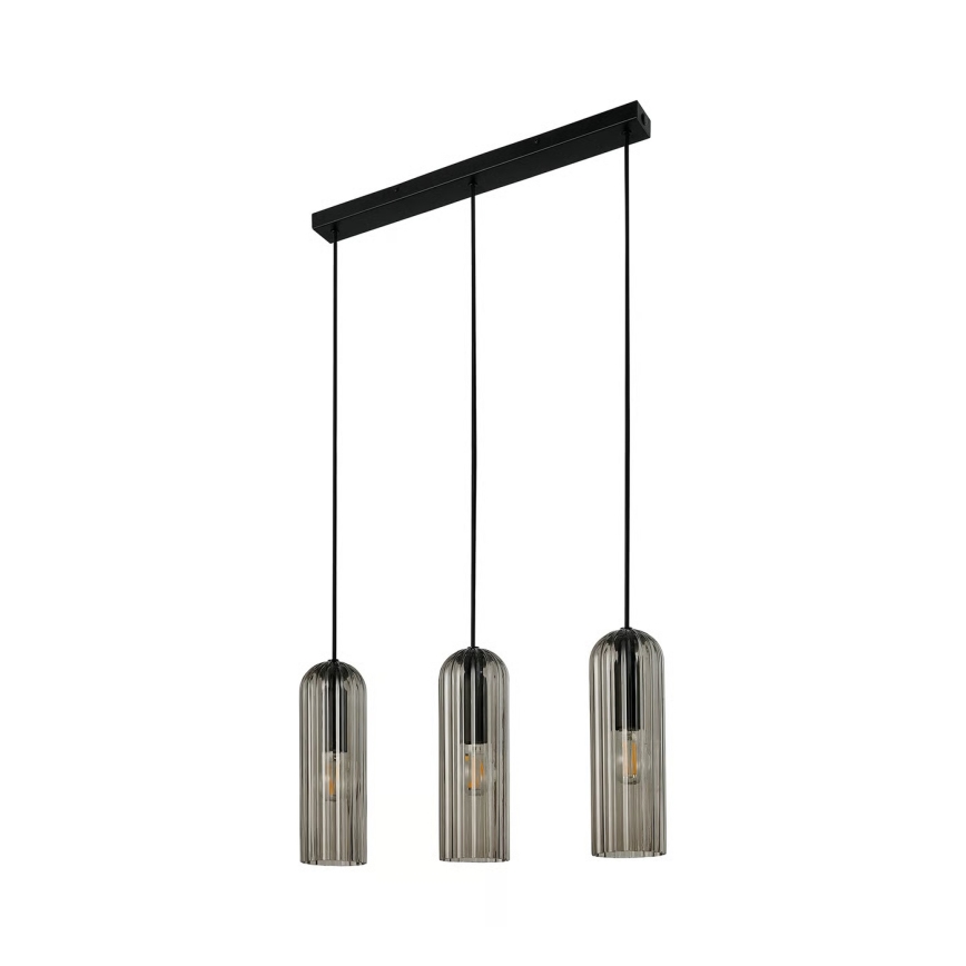 Nordlux - Viseći luster MIELLA na kabelu 3xE27/25W/230V crna/zadimljena