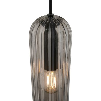 Nordlux - Viseći luster MIELLA na kabelu 3xE27/25W/230V crna/zadimljena