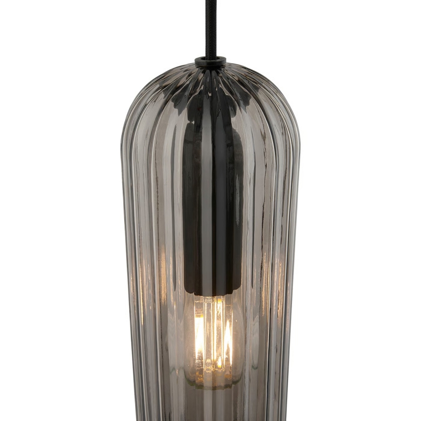 Nordlux - Viseći luster MIELLA na kabelu 3xE27/25W/230V crna/zadimljena