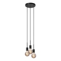 Nordlux - Viseći luster PACO na kabelu 3xE27/25W/230V, crni