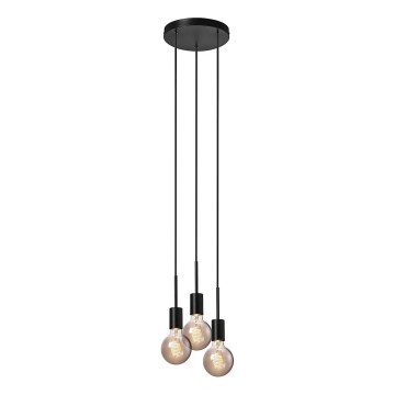 Nordlux - Viseći luster PACO na kabelu 3xE27/25W/230V, crni