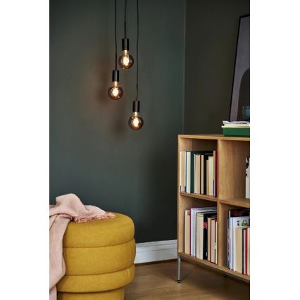 Nordlux - Viseći luster PACO na kabelu 3xE27/25W/230V, crni