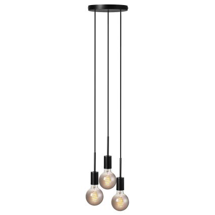 Nordlux - Viseći luster PACO na kabelu 3xE27/25W/230V, crni