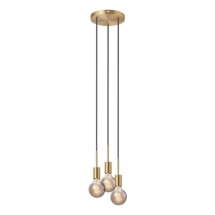 Nordlux - Viseći luster PACO na sajli 3xE27/25W/230V mesing