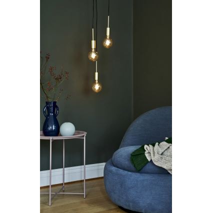 Nordlux - Viseći luster PACO na sajli 3xE27/25W/230V mesing