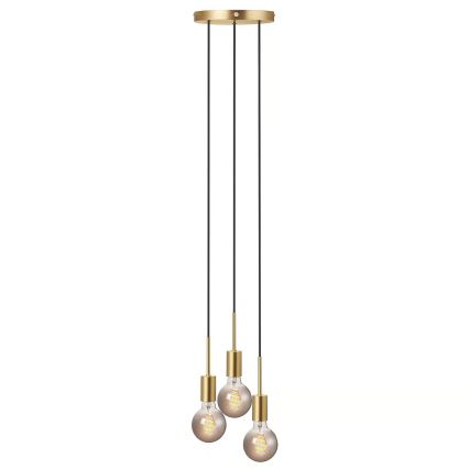 Nordlux - Viseći luster PACO na sajli 3xE27/25W/230V mesing