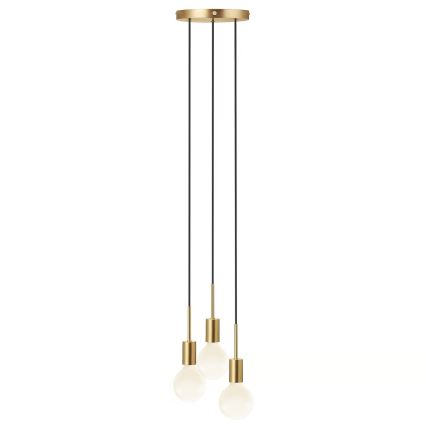 Nordlux - Viseći luster PACO na sajli 3xE27/25W/230V mesing