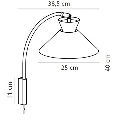 Nordlux - Zidna lampa DIAL 1xE27/40W/230V crna