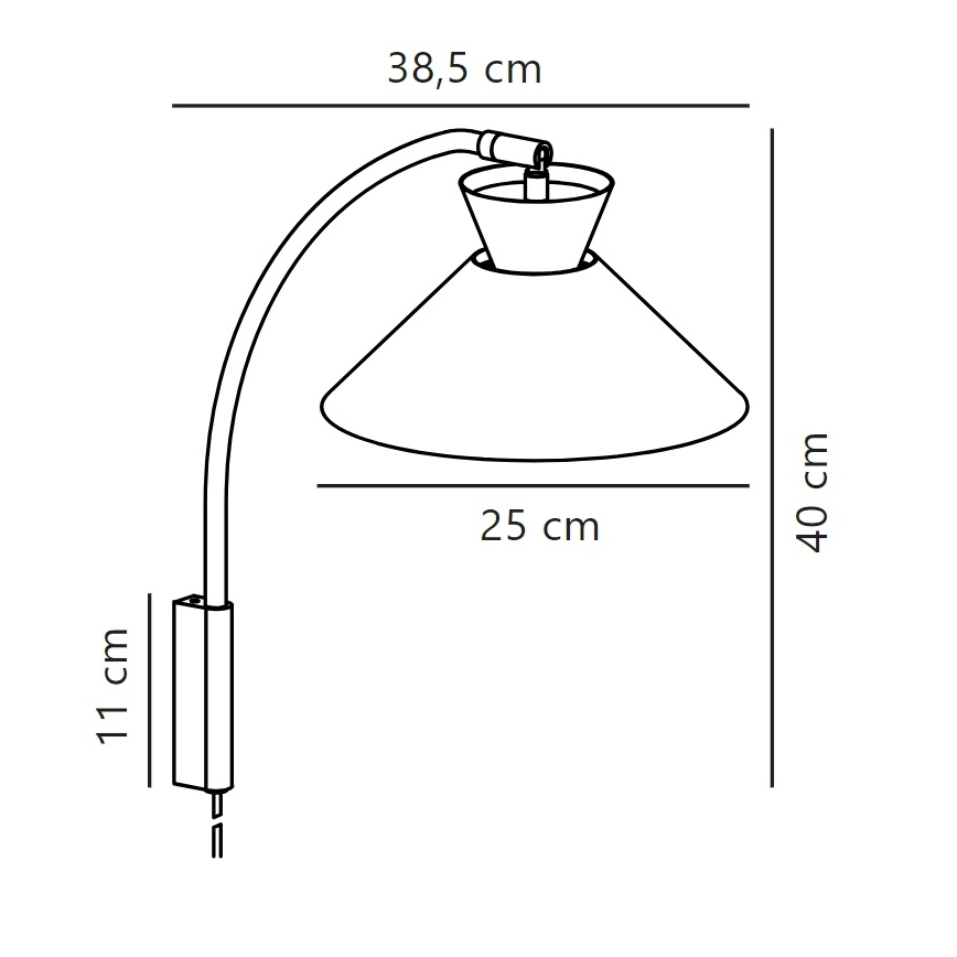 Nordlux - Zidna lampa DIAL 1xE27/40W/230V crna