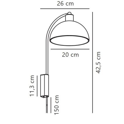 Nordlux - Zidna lampa ELLEN 1xE14/40W/230V sjajni krom