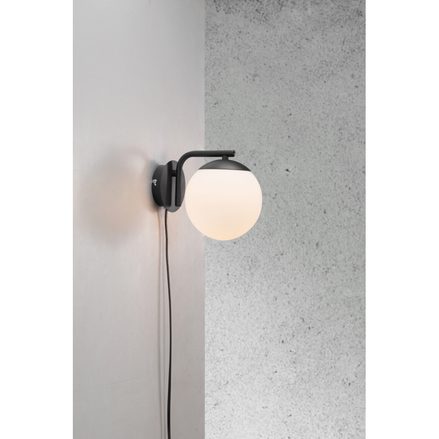 Nordlux - Zidna lampa GRANT 1xE14/40W/230V crna