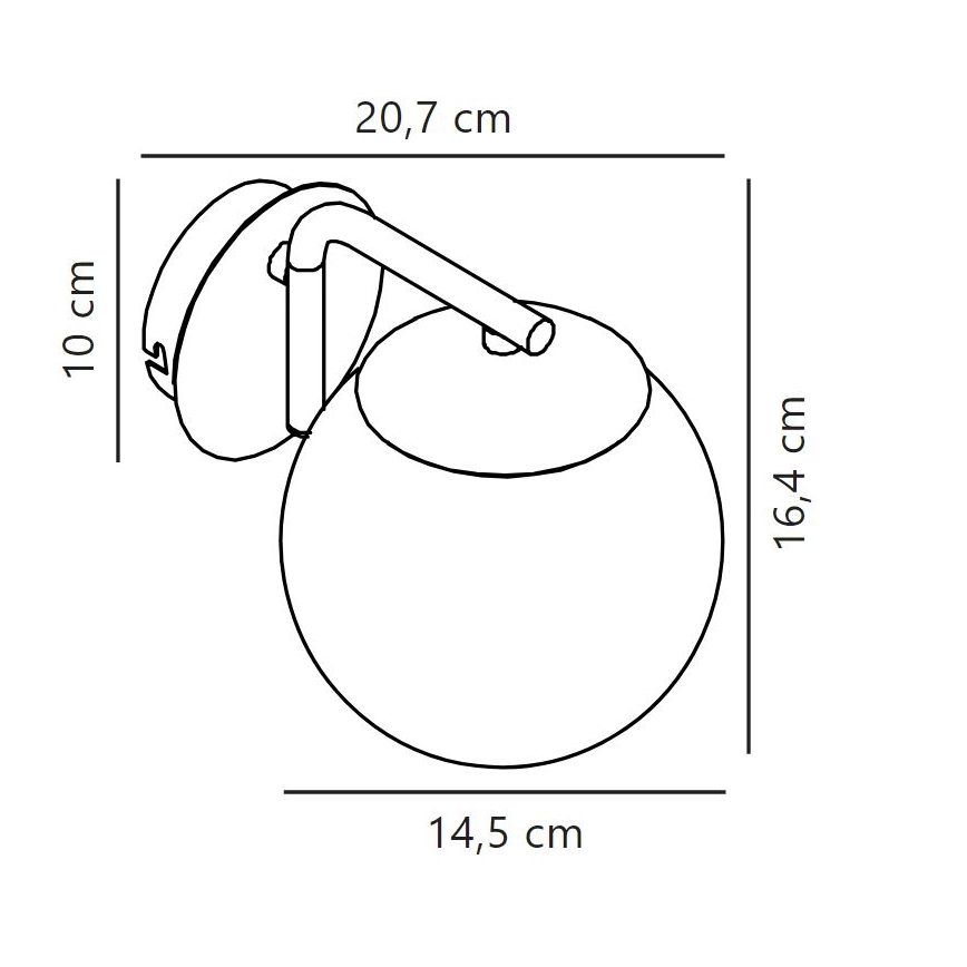 Nordlux - Zidna lampa GRANT 1xE14/40W/230V zlatna