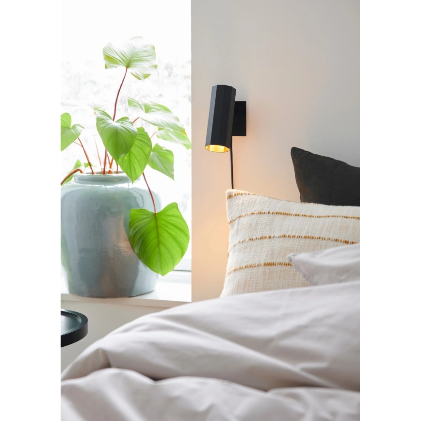 Nordlux - Zidna reflektorska svjetiljka ALANIS 1xGU10/15W/230V crna