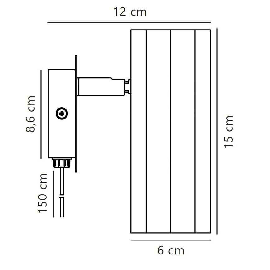 Nordlux - Zidna reflektorska svjetiljka ALANIS 1xGU10/15W/230V zlatna