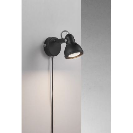 Nordlux - Zidna reflektorska svjetiljka ASLAK 1xGU10/35W/230V crna