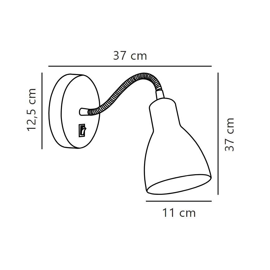 Nordlux - Zidna fleksibilna reflektorska svjetiljka CYCLONE 1xE14/15W/230V bijela