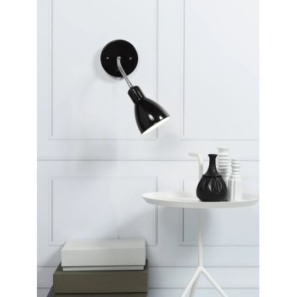 Nordlux - Zidna fleksibilna reflektorska svjetiljka CYCLONE 1xE14/15W/230V crna